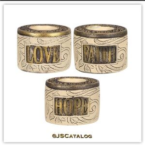 Set of 3 Inspirational Antique Tea light Candleholder